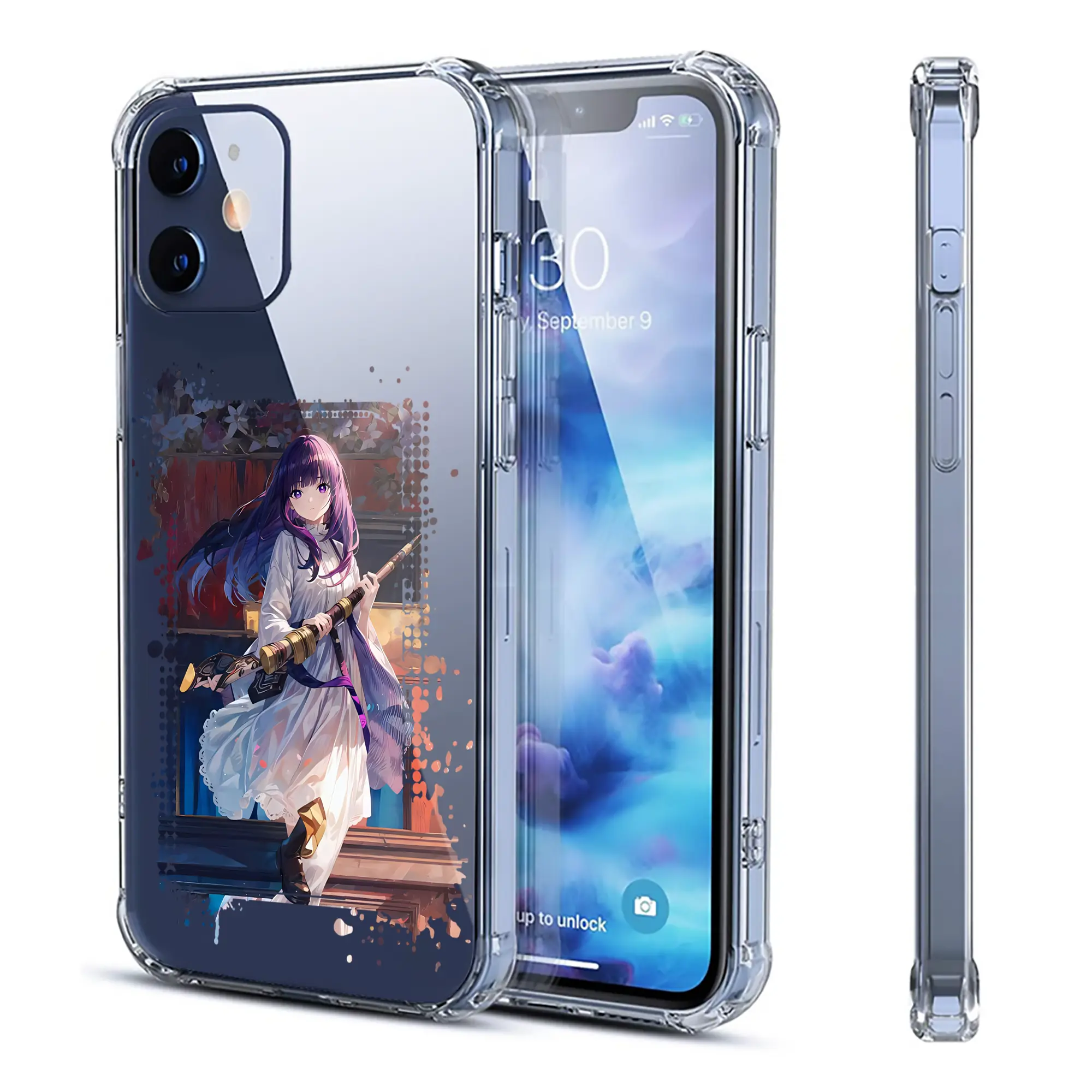 葬送のフリーレン（Frieren） グッズ,フェルン（Fern） - IPhone 12シリーズ対応 ・ 透明スマホケース ・ クリアソフトケース ・ TPU素材 ・ 耐衝撃 ・ 高密着 ・ 防汚 防指紋 ・ 簡単着脱